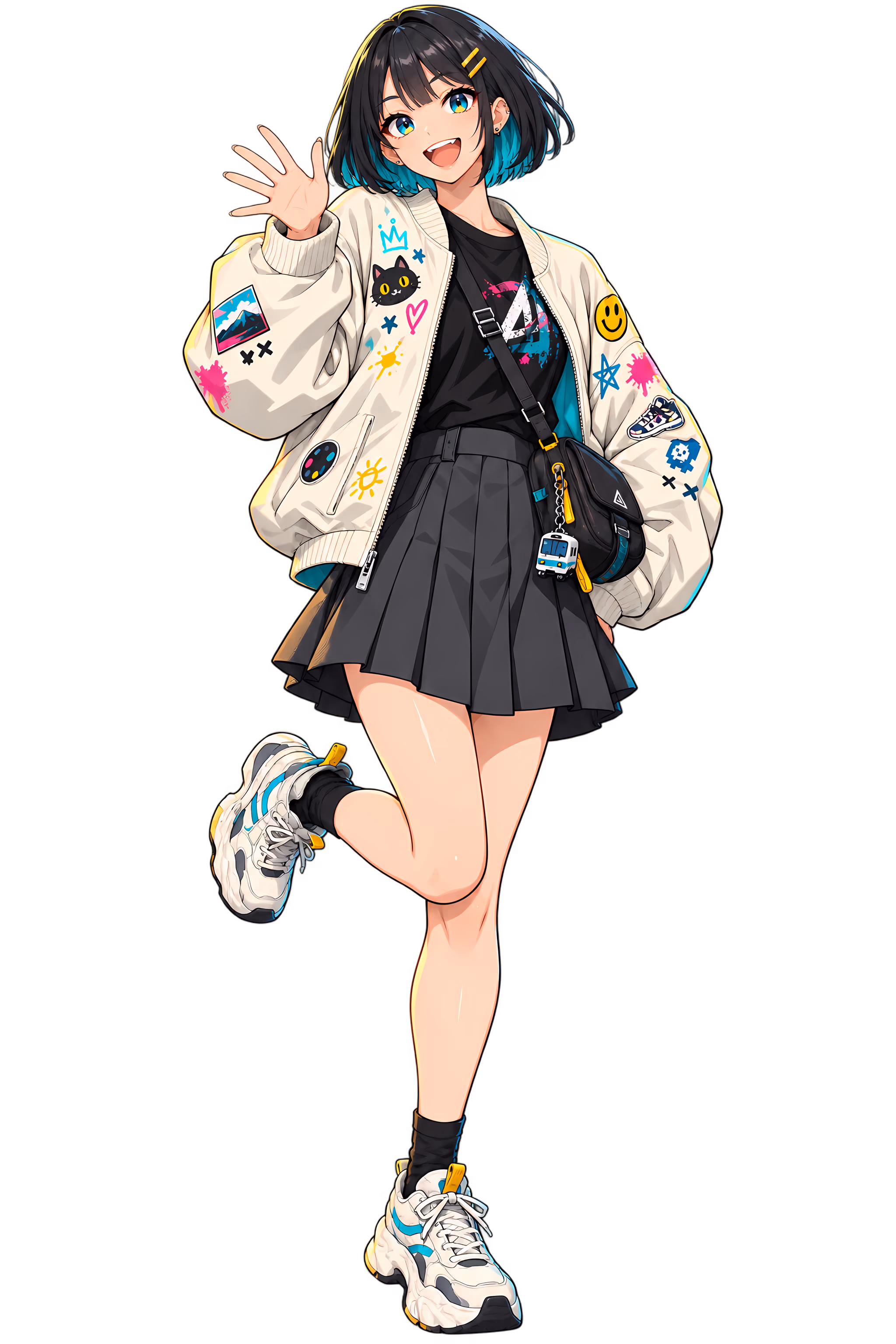 Mei, waving